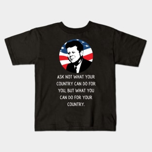 John F Kennedy Quote JFK Inauguration 2021 Gift Kids T-Shirt